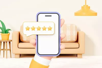 person leaving a 5 star review